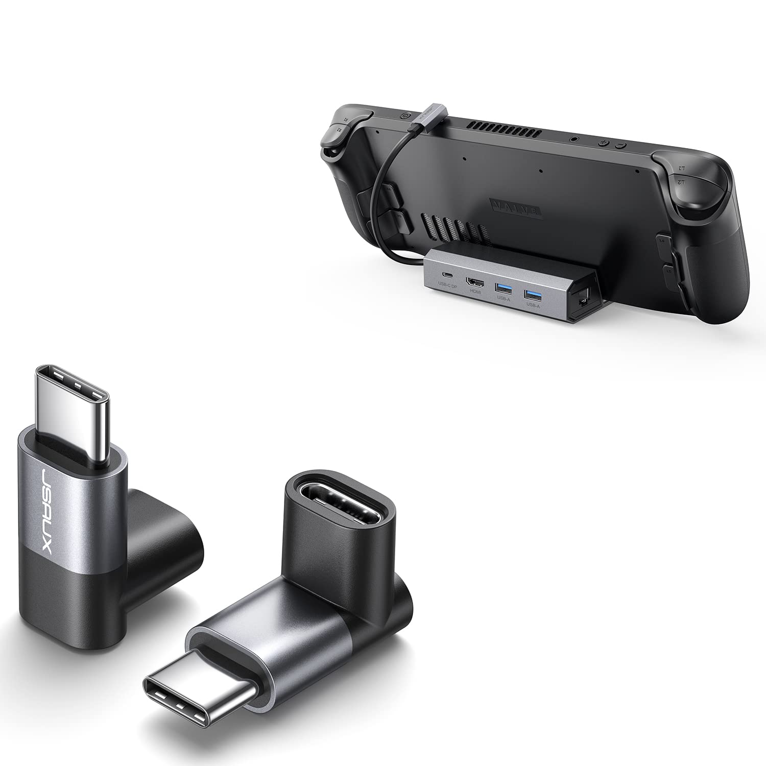 Amazon.com: JSAUX 90 Degree USB C Male to USB C Female Adapter +